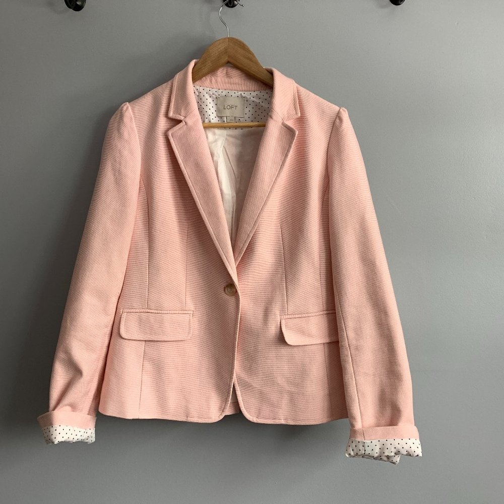LOFT Light Pink Blazer Size 6